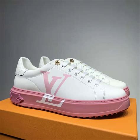 louis vuitton time out sneaker pink|Louis Vuitton trainer sneaker pink.